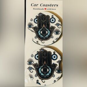 Hamsa Pattern Coasters